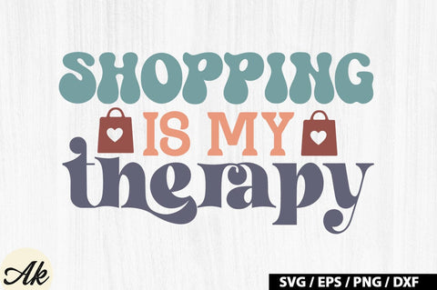Shopping is my therapy Retro SVG SVG akazaddesign 