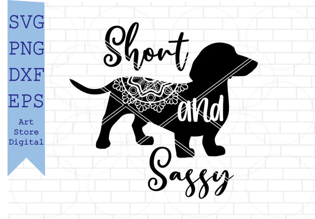 Short and Sassy Dachshund Svg, Short and Sassy Svg, Dachshund Owner Svg, Dachshund Lover Svg, Funny Dachshund Svg SVG Artstoredigital 