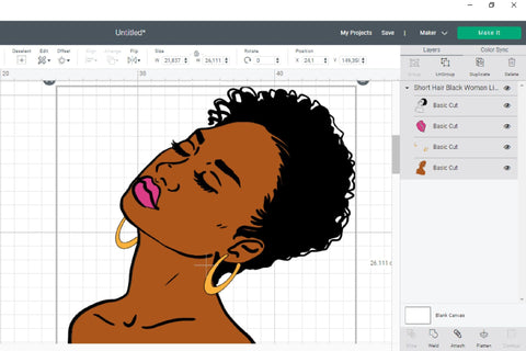 Short Hair Black Woman SVG Cut File Melanin SVG SVG OrangeBrushStudio 