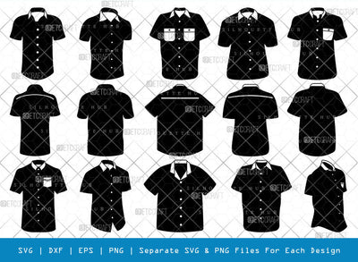 Short Sleeve Shirt SVG, Shirt Silhouette, Plain Shirt Svg, Shirt Icon Svg, Man Dress Svg, Men Wear Svg, Men Clothe Svg, Shirt Bundle SVG ETC Craft 