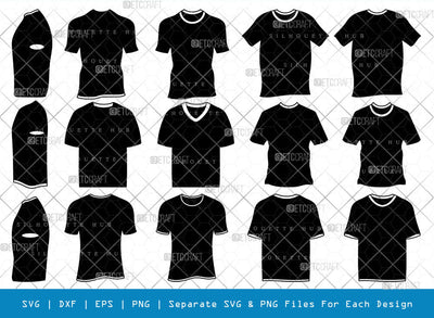 Short Sleeve Tshirt SVG, Tshirt Silhouette, Plain Tshirt Svg, Tshirt Icon Svg, Man Dress Svg, Men Wear Svg, Men Clothe Svg, Tshirt Bundle SVG ETC Craft 