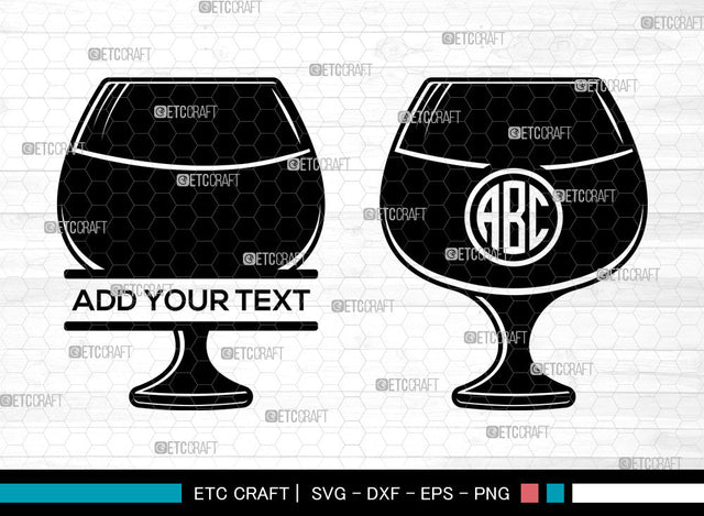 Shot Glass Monogram SVG, Alcohol Glass Svg, Glasses Svg, Split Monogram Svg, Drinking Glass Svg, Shotglass Svg SVG ETC Craft 