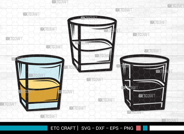 Shot Glass SVG | Alcohol Glass Svg | Whiskey Glass Svg | Tequila Svg | Drink Glass Bundle | Vodka Glass | Shot Glass Clipart SVG ETC Craft 