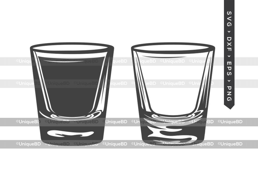 Glass Cup SVG, Shot Glass SVG, Glass Cup Clipart, Glass Cup Files for  Cricut, Glass Cup Cut Files For Silhouette, Png, Dxf