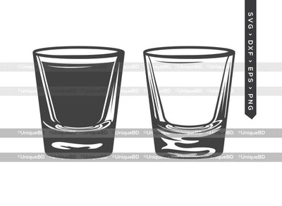 Shot Glass SVG Cut File | Alcohol Glass Svg | Whiskey Glass Svg | Drinking Glass Svg | Glass Svg | Shot Glass Silhouette | Dxf | Eps | Png | Cut File SVG ETC Craft 