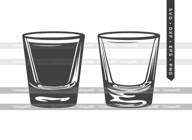 Shot Glass SVG Cut File | Alcohol Glass Svg | Whiskey Glass Svg | Drinking Glass Svg | Glass Svg | Shot Glass Silhouette | Dxf | Eps | Png | Cut File SVG ETC Craft 