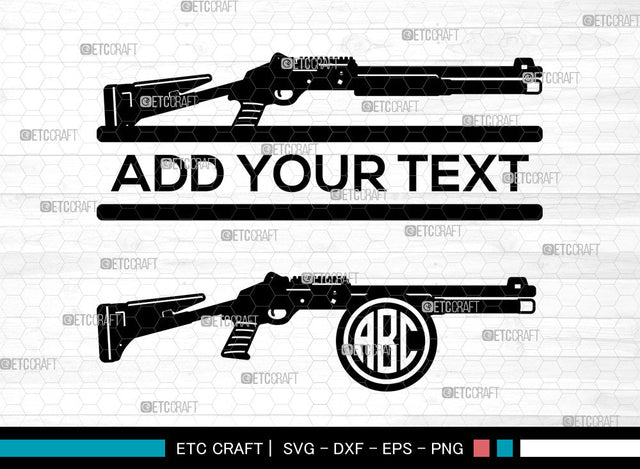 Shotgun Monogram SVG, Shotgun SVG, Circle Monogram Svg, Pistol Svg, Riot Shotgun Svg, Tactical Shotgun Svg, Shotgun SVG ETC Craft 