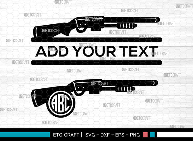 Shotgun Monogram SVG, Shotgun SVG, Circle Monogram Svg, Pistol Svg, Riot Shotgun Svg, Tactical Shotgun Svg, Shotgun SVG ETC Craft 