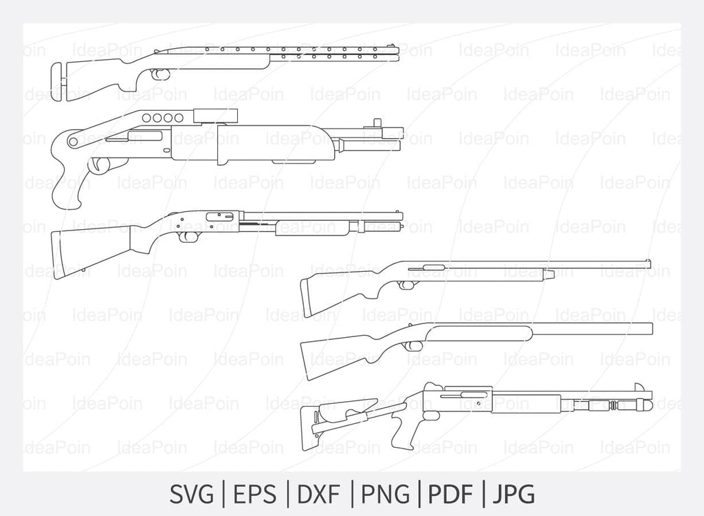 Shotgun svg, Hunting Logo, Shotgun Clipart, Shotgun Bundle, Shotgun ...