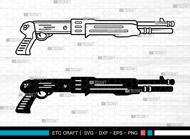 Shotgun SVG, Shotgun SVG, Crossed Shotgun Rifle Svg, Pistol Svg, Riot Shotgun Svg, Tactical Shotgun Svg, Shotgun SVG ETC Craft 