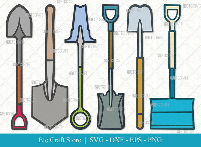 Shovel Clipart SVG Cut File | Gardening Svg | Miner Shovel Svg | Garden Spade Svg | Farm Svg | Miner Pick Svg | Shovel Svg Bundle SVG ETC Craft 