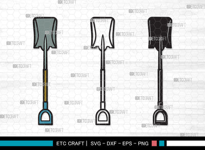 Shovel Clipart SVG | Gardening Svg | Miner Shovel Svg | Garden Spade Svg | Farm Svg | Miner Pick Svg | Shovel Clipart SVG ETC Craft 