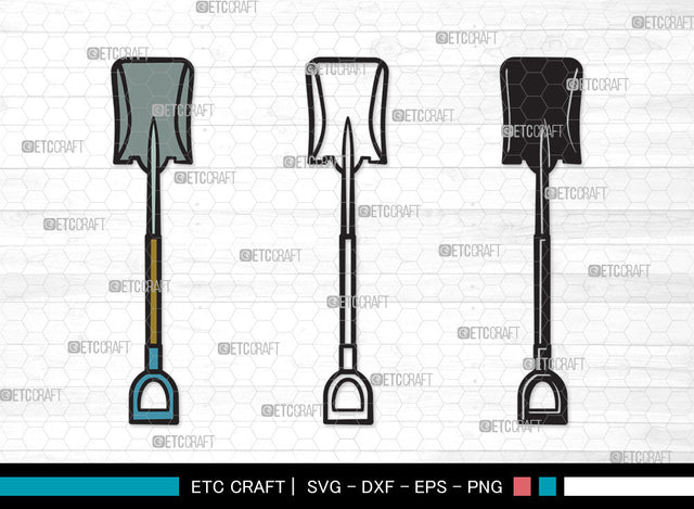Shovel Clipart SVG | Gardening Svg | Miner Shovel Svg | Garden Spade Svg | Farm Svg | Miner Pick Svg | Shovel Clipart SVG ETC Craft 