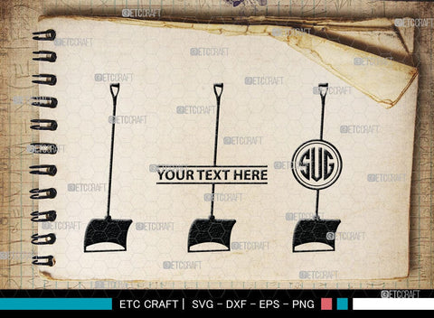 Shovel Silhouette, Shovel SVG Cut Files, Farm Svg, Miner Pick Svg, SB00090 SVG ETC Craft 