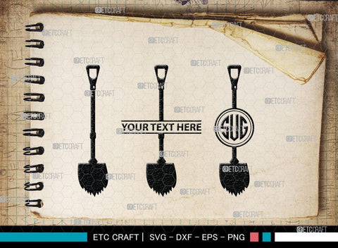 Shovel Silhouette, Shovel SVG Cut Files, Farm Svg, Miner Pick Svg, SB00090 SVG ETC Craft 