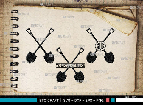 Shovel Silhouette, Shovel SVG Cut Files, Farm Svg, Miner Pick Svg, SB00090 SVG ETC Craft 