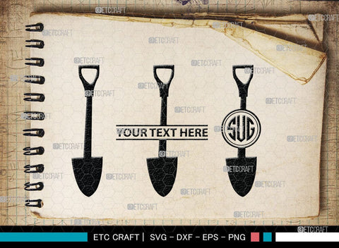 Shovel Silhouette, Shovel SVG Cut Files, Farm Svg, Miner Pick Svg, SB00090 SVG ETC Craft 