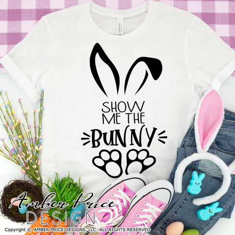 Show me the bunny SVG | Easter SVG | Girl's Easter Shirt SVG PNG DXF | Kids Easter SVG file | Kid's Spring SVG | Amber Price Design SVG Amber Price Design 