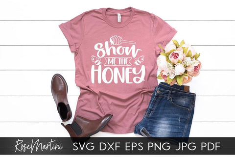 Show Me The Honey SVG file for cutting machines - Cricut Silhouette, Sublimation Design Bee Pun SVG Bee Happy cutting file Buzz Bumble Bee cut file SVG RoseMartiniDesigns 