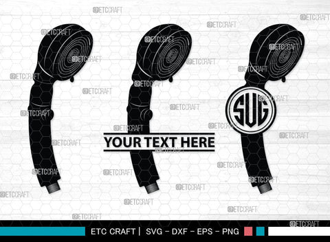 Shower Head Monogram, Shower Head Silhouette, Shower Head SVG Cut Files, Shower Svg, Baby Shower Svg, Shower with Dripping Water Silhouette Svg, SB00091 SVG ETC Craft 