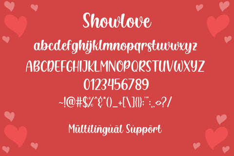 Showlove - a lovely font Font Suby Studio 
