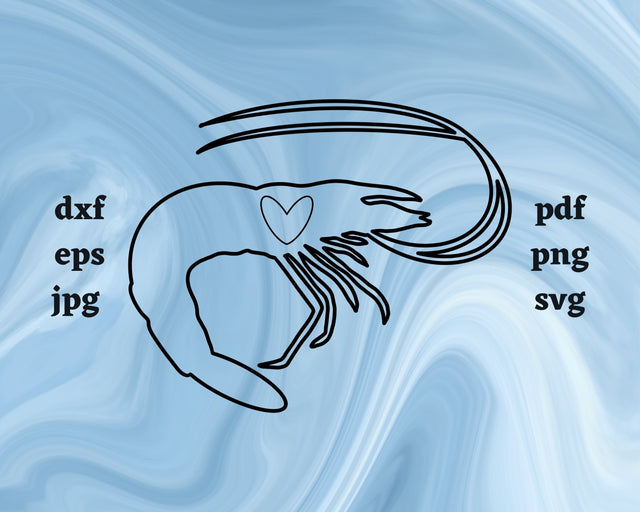 Shrimp Heart SVG Cut File SVG Northern Light SVG 
