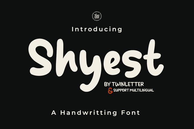 Shyest Font twinletter 