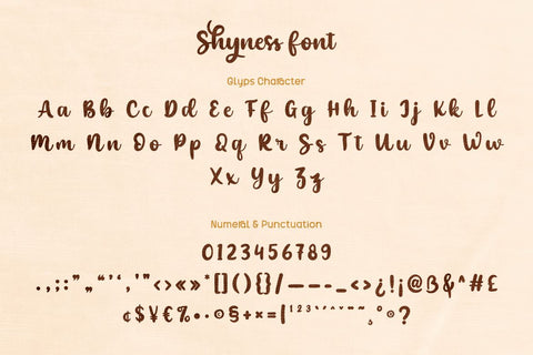 Shyness Font twinletter 