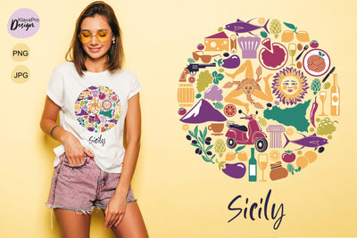 Sicily Sublimation Design | 300dpi PNG image Sublimation Klava P 