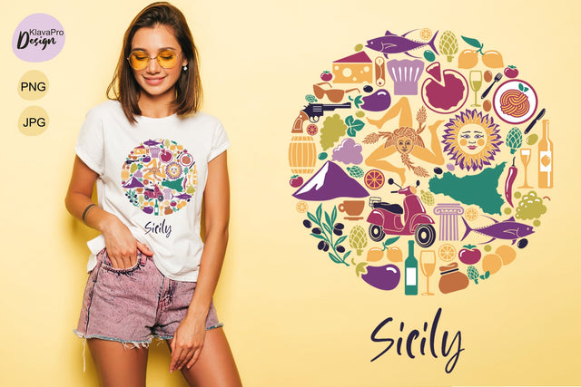 Sicily Sublimation Design | 300dpi PNG image Sublimation Klava P 