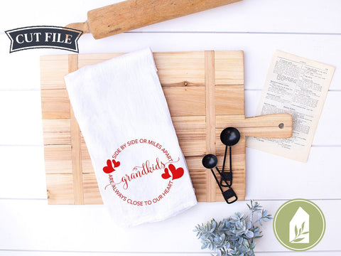 Side by Side or Miles Apart SVG | Valentine's Day svg | Grandkids svg | Grandparents svg SVG LilleJuniper 