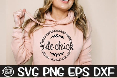 Side Chick - Thanksgiving SVG PNG EPS DXF - Mashed - Gravy SVG On the Beach Boutique 