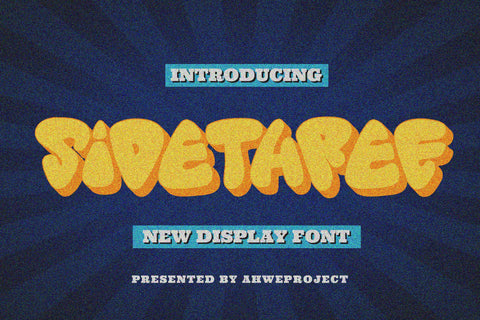 Sidethree - Quirky Bold Display Font ahweproject 