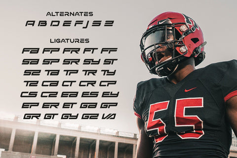 Siegra - Sporty Tech Font Font Arterfak Project 