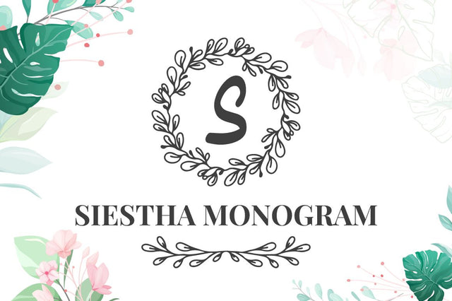 Siestha Monogram Font Attype studio 