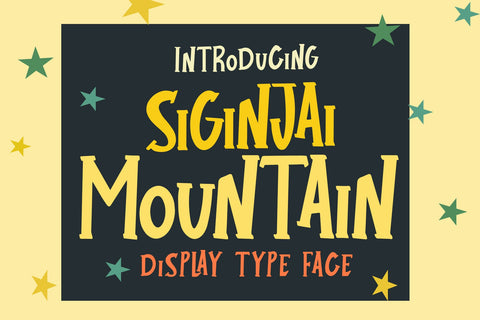 Siginjai Mountain Font Wildan Type 
