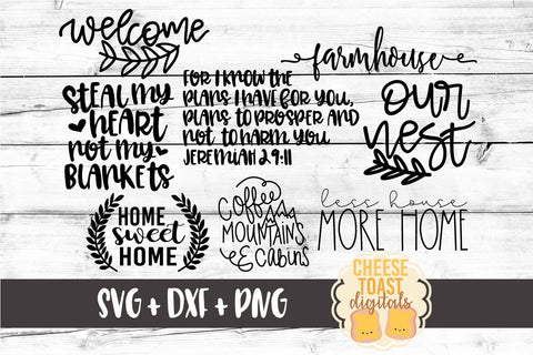 Sign Bundle - Includes 16 Designs - SVG PNG DXF Cut Files SVG Cheese Toast Digitals 
