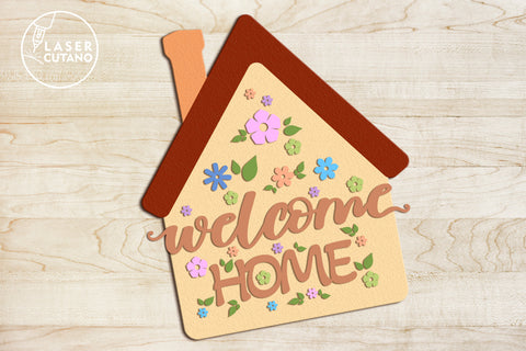 SIGN HOME Bundle Laser Cut Wood, Multilayer Laser Cut Files, Sign SVG, 3D Designs, Mini Design Bundles SVG LaserCutano 