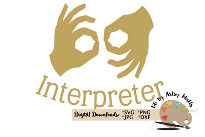 Sign language Interpreter - American Sign Language svg, ASL svg dxf cut file SVG The Artsy Spot 