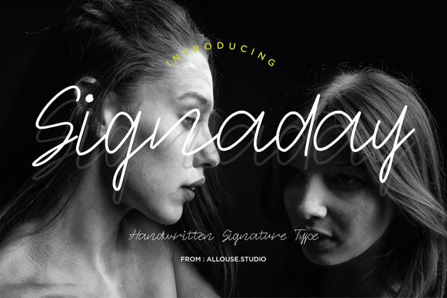 Signaday - Monoline Handwritten Font Allouse.Studio 