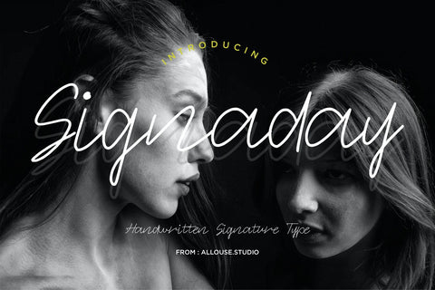 Signaday - Monoline Handwritten Font Allouse.Studio 