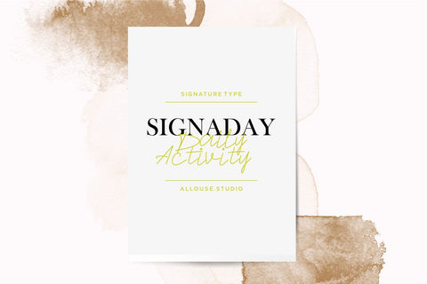 Signaday - Monoline Handwritten Font Allouse.Studio 