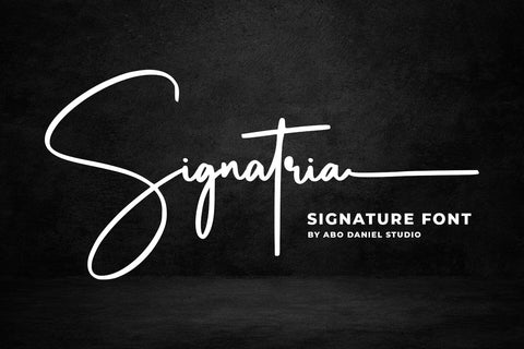 Signatria Font Abo Daniel Studio 