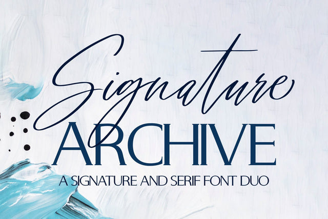 Signature Archive - Serif and script font duo Font Freeling Design House 