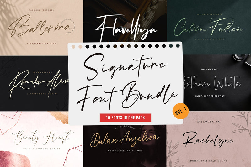 Signature Font Bundle Vol 1 Font StringLabs 