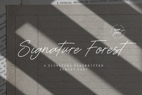 Signature Forest Signature Handwritten Script Font Font Letterative 
