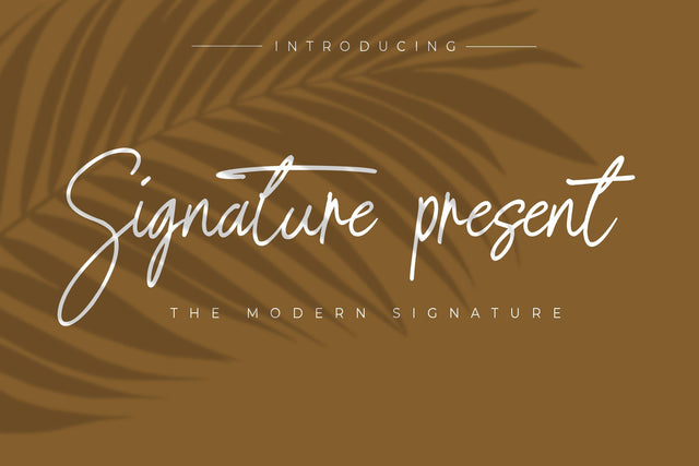 Signature Present Font LetterdayStudio 