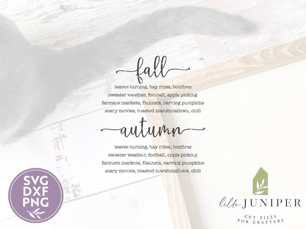Signs of Fall SVG | Autumn SVG | Farmhouse Sign Design - So Fontsy