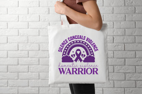 Silence conceals violence domestic violence warrior SVG SVG DESIGNISTIC 