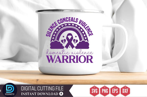 Silence conceals violence domestic violence warrior SVG SVG DESIGNISTIC 